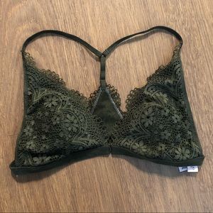 Victoria’sSecret olive green lace padded bralette